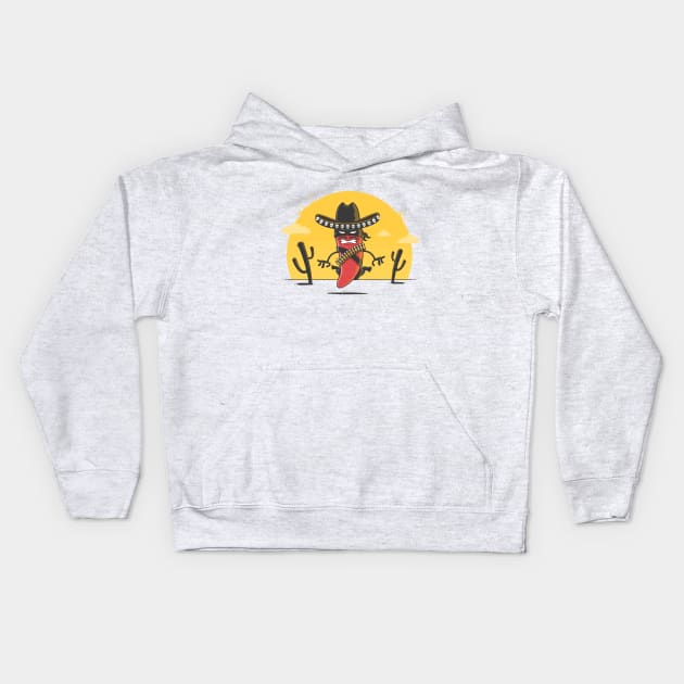 Chili Desperado Kids Hoodie by zoljo